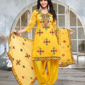 Vaidya Aari Work Chanderi Cotton Suits Vol 1*