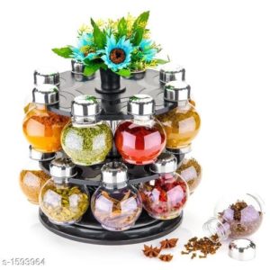 latest Kitchen Storage Spice Rack With 16 Pieces Of Jar Containers