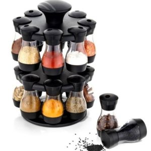 latest Kitchen Storage Spice Rack With 16 Pieces Of Jar Containers