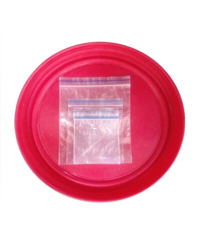 Transparent zip lock small pouch for prasad, dry food and small item storage